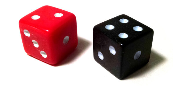 stock image of two dice